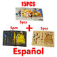 81-15Pcs Pokemon Cards Gold Silver Vmax GX Card Collection Battle Trainer Card Spanish English French Child Toys Christmas Gifts