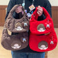 Monchhichi Cute Hobo Bag Soft Puffer Handbag Kawaii Embroidery Underarm Bag with Heart Pendant Casual Daily Tote Bag