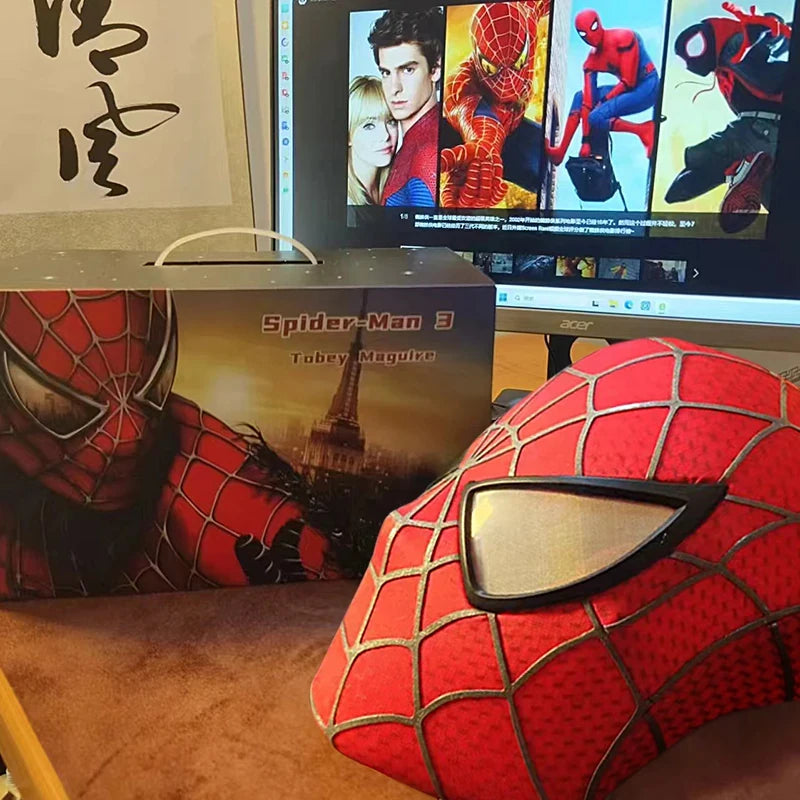 Handmade Spider-Man 2 Movie Accuracy Garfield Version Cosplay Mask Peter Parker Handicraft Collectible Item For Gift