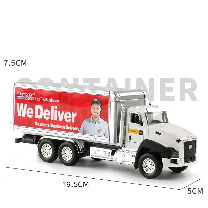 1:50 Alloy Truck Model Engineering Vehicle Excavator Bulldozer Head Dumper Truck Crane Tanker Toys For Children's Gifts