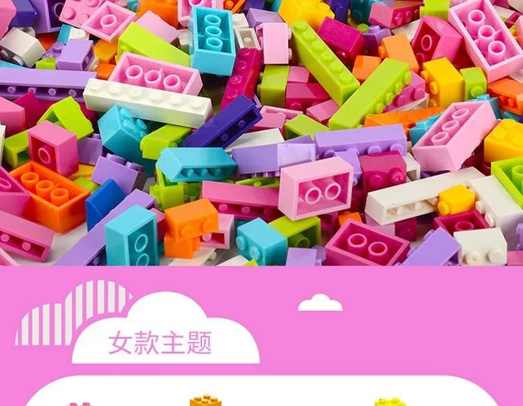 DIY creative building blocks big set city classic building blocks assemble birthday gift children's educational toys
