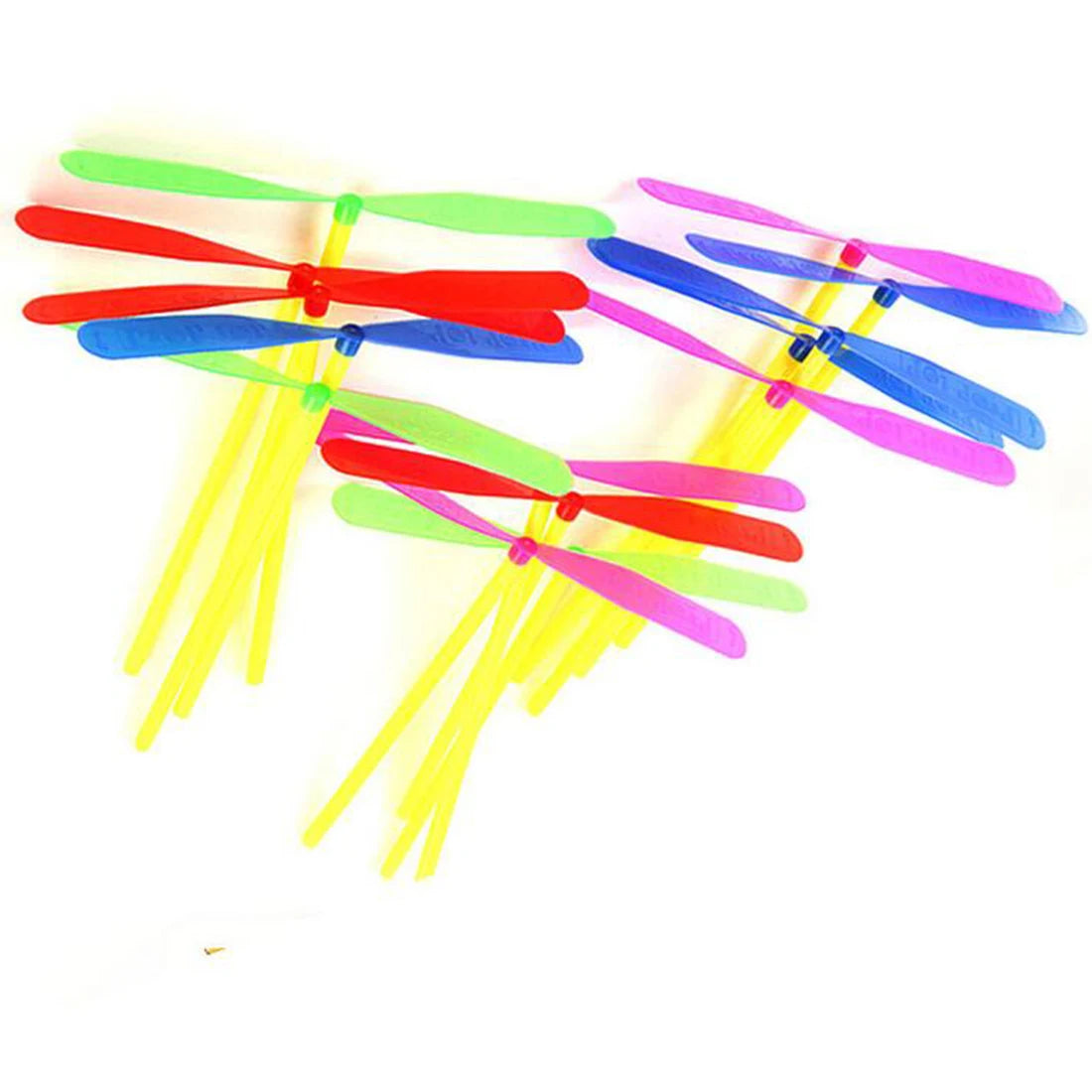 10/20pcs Novelty Plastic Bamboo Dragonfly Propeller Adult Outdoor Classic Toy Gift Rotating Flying Arrow Multicolor Random Color