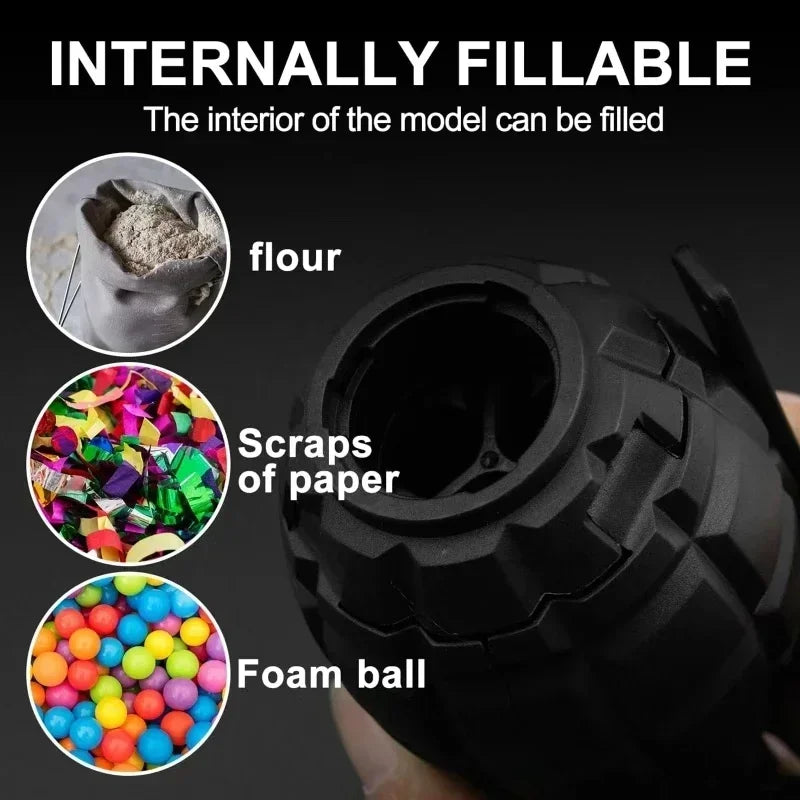 APlastic Hand Grenades Toy Dummy Grenade Model with Waterball for Tactcial Airsoft Paintball Role Play Prop CS Battle Game