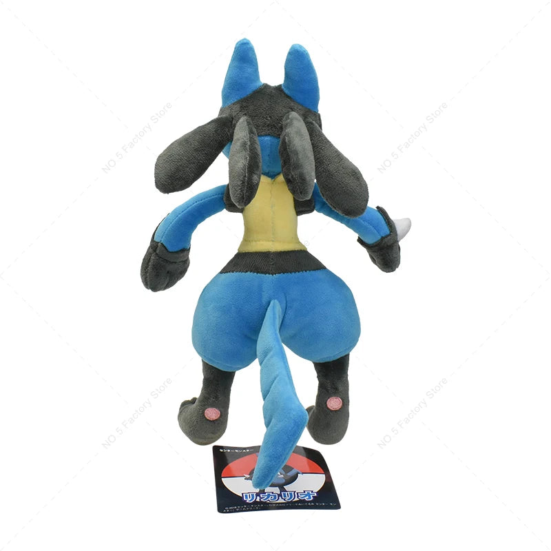 Pokemon Anime Kawaii Shiny Lucario Plush Doll Cartoon Peluche Stuffed Toy Cosplay Room Decoration Collection Kids Gifts