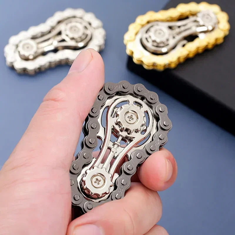 Chain Tooth Mechanical Flywheel Fidget Spinner Antistress Anxiety Metal Bike Chains Spinner EDC Toys for Children Adult Hand Toy