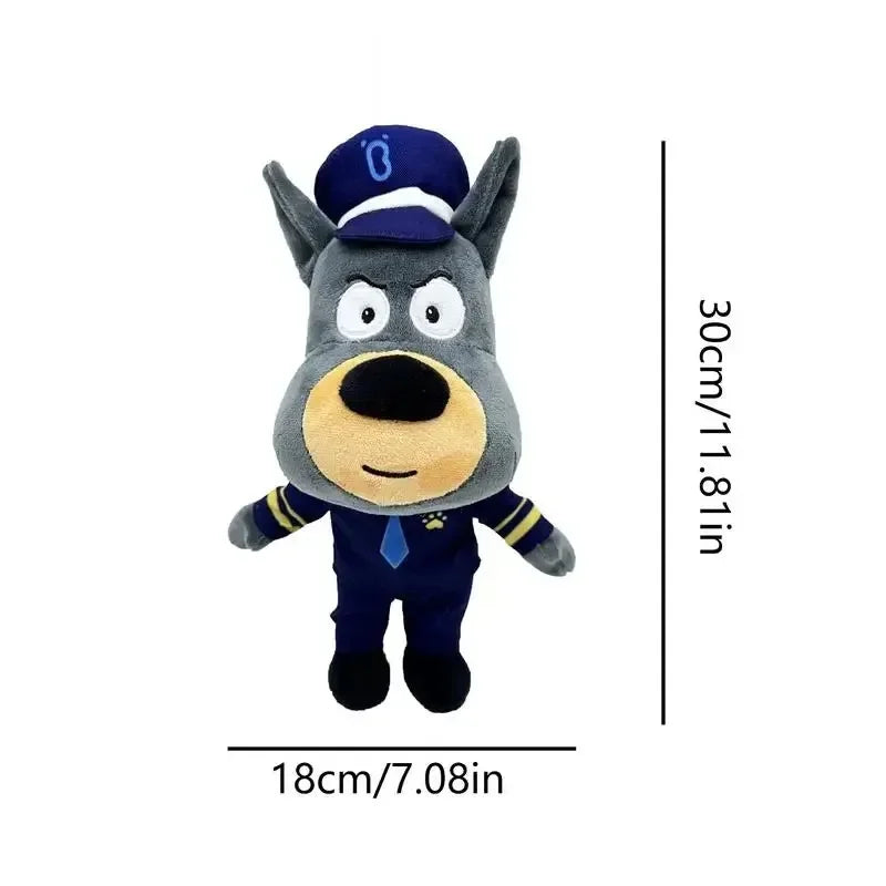 New Sheriff Labrador Dog Toy Security Sergeant Labrador Wolf Dog Cartoon Doll Boys Girls Soft Stuffed Toys Gift