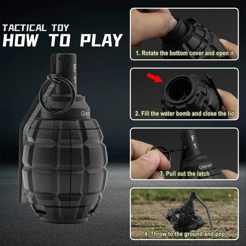 Plastic Hand Grenades Toy Dummy Toy Grenade Simulation Model for Tactcial Chicken Role Play Prop CS Outdoor Play Battle Game