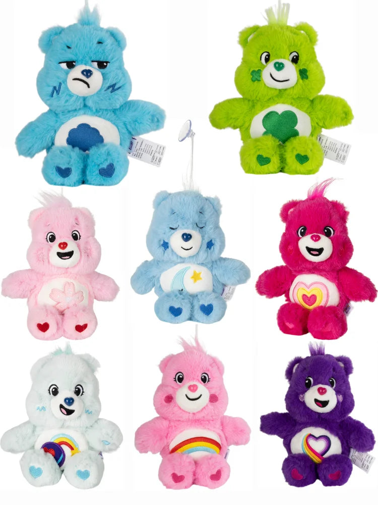 Care Bears 20cm Unicorn Hood Plush Suction Cup Ornament Wall Car Mirror Hanging Decor Cute Kawaii Stuffed Bear Toy Gift for Kids