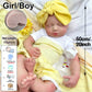 20inch Warm Companion Silicone Reborn Doll Fine Realistic Details Soft Full Body Comfort Doll  Can Open Mouth Loulou for Elderly People Living Alone
