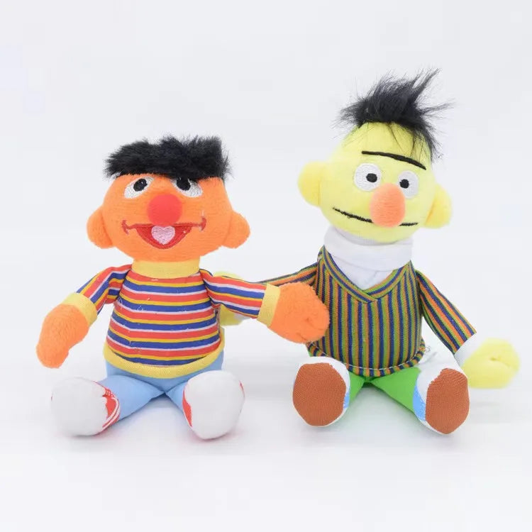 Enlightenment Cartoon Plush Keychain Cute ELMO Cookie Monster SchoolBag Pendant Big Bird Soft Stuff Accessories For kid's Gift