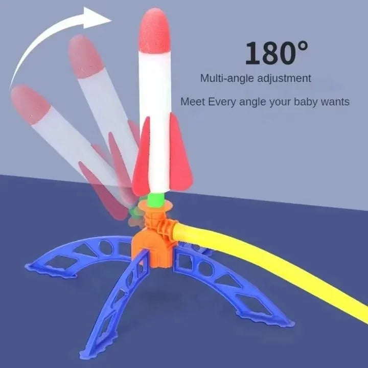 Outdoor Rocket Foot Pump, Outdoor Inflatable Flying Rocket Suit, Jumping Air-Powered Rocket Launcher, Gift