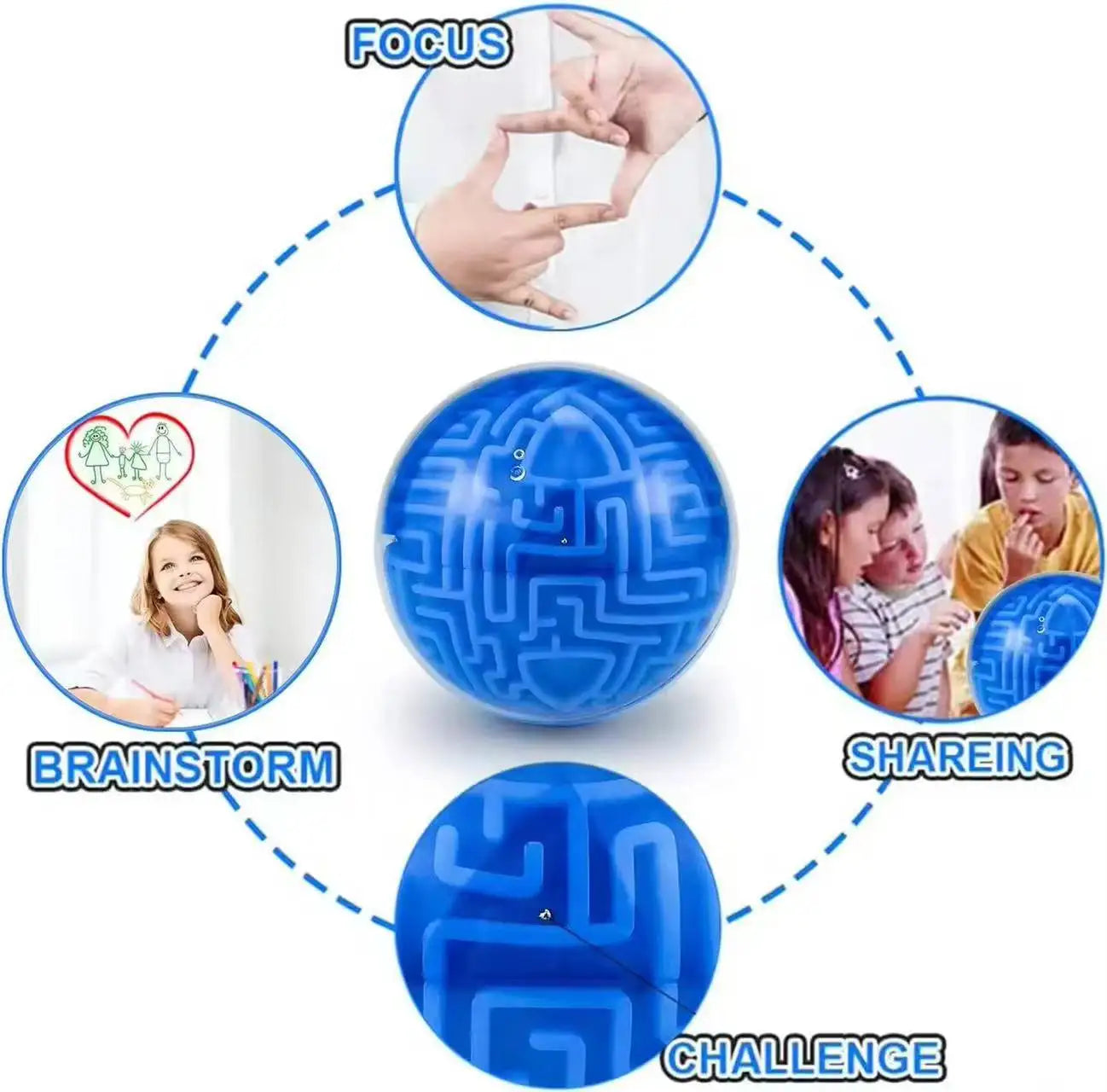 3D Maze Magic Cube Fidgeting Toys Kids Labyrinth Creative Puzzle Intelligence Cube Logical Thinking Anti Stress Educational Toys