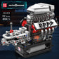 Mould King 10225 Technical Engine Toys The Motorized V8 Car Engine Building Block Assembly Engine Brick Set Kids Christmas Gift