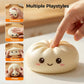 Large Dumpling Stress Ball with Steamer Colorful Squishy Bun Sensory Toy for Anxiety Relief, Squeeze Dough Ball for Adults&Kids