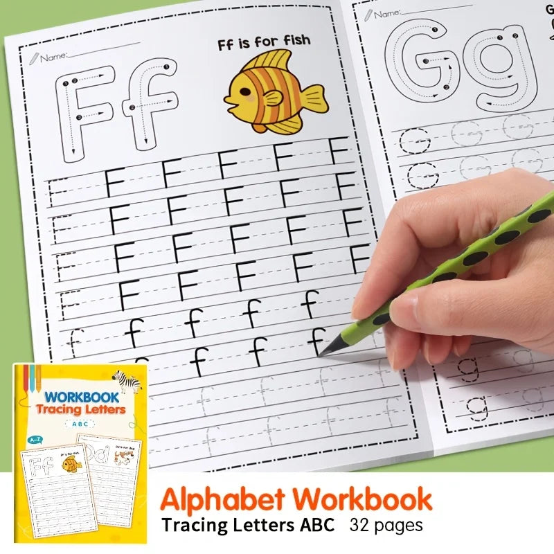 Kids Letter Tracing Workbook with A-Z Practice - Alphabet Tracing Book with Cute Cat, Writing Workbook for Toddlers & Preschoole
