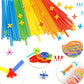 Building Toys Made of Straw, a Set of Interlocking Plastic Engineering Blocks Designed for Children, Suitable As a Gift