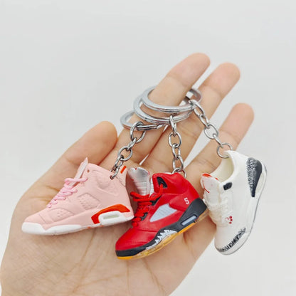 3pcs Shoe Keychain 3D Multi-style Pendant Keychain Model Creative Ins Trendy Ornament A Gift For Sports Enthusiasts