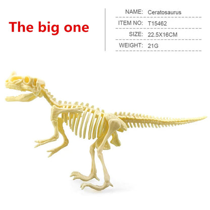12pcs/set Jurassic Dinosaurs Skeleton Model Archaeology Tyrannosaurus Pterosaur Home Decoration Toys For Christmas Gifts