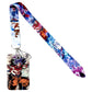 Anime Card Cases Card Lanyard Key Hang Rope Lariat Cosplay Badge ID Cards Holders Neck Straps Keychains Fashion Accessories Gift