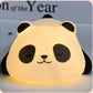 Panda Tap Night Light Soft Ambient Bedroom Lamp Sitting Prone Ornament Eye Friendly Sleep Aid Kawaii Decoration Holiday Gift