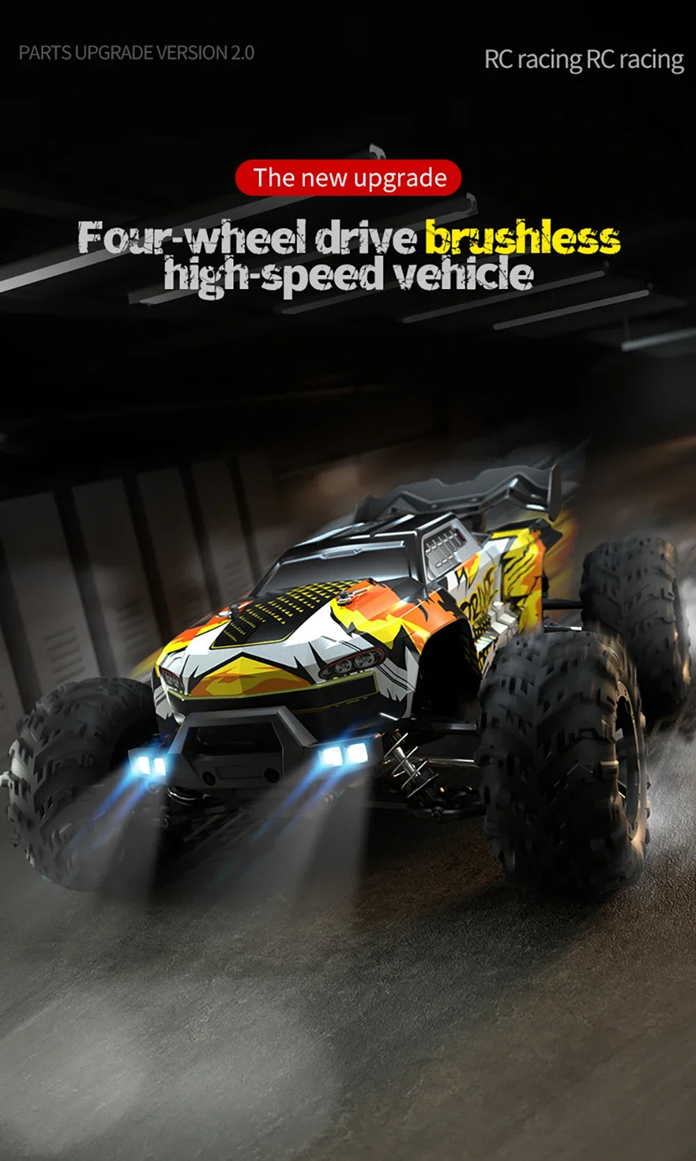High Speed RC Car 4WD Off Road Vehicle 70KM/H Brushless Motor Professional Drift Truck for Kids Remote Control Car Toys