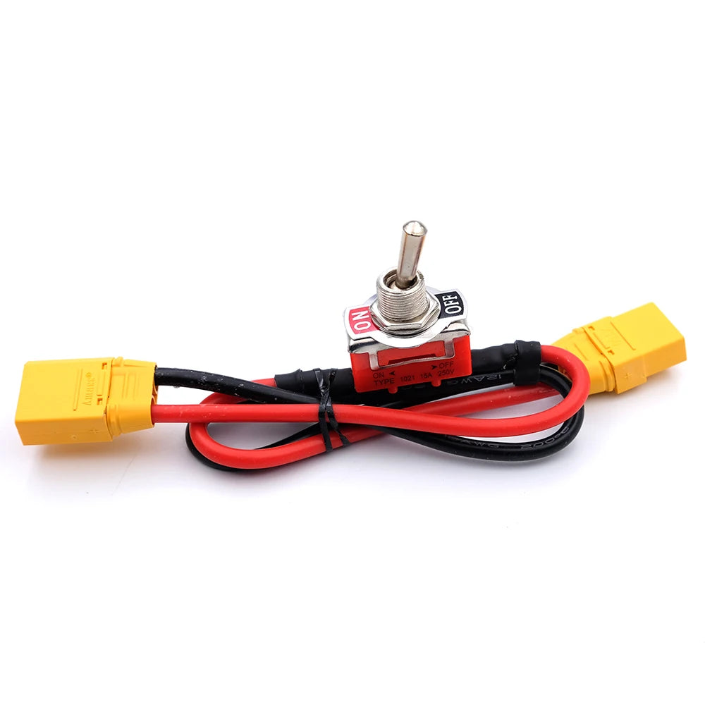 Large Current High Load Switch AMASS XT60 XT90 T-Plug Power ON-OFF Toggle 12/14AWG for eBike RC Airplane ESC Motor Connecting