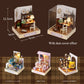 Mini Miniature Dollhouse DIY Small House Kit Making Room Toys Home Bedroom Decorations With Furniture Wooden Craft Doll Houses