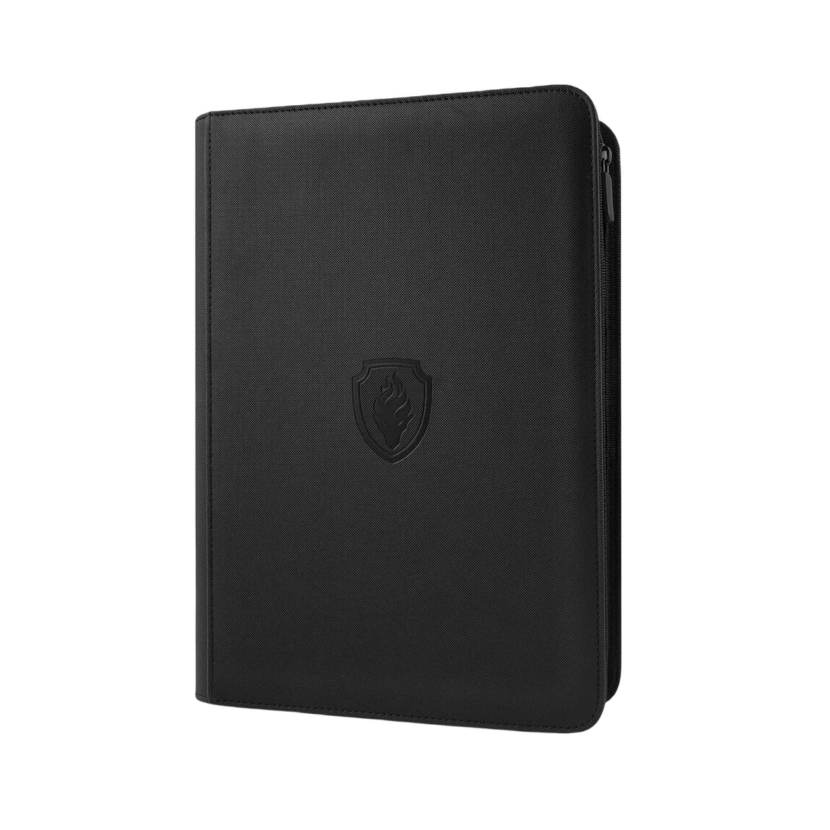 9 Pocket Trading Card Binder, PU Cover Zipper Card Collection Album, Sturdy 360 Side-Loading Card Folder Holder for Game Cards