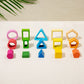 Geometric Shape Sorting Stacking Intelligence Development Blocks, Wooden Early Education Matching Toys, Color, Shape Cognition