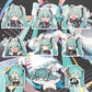 100PCS Kawaii HatsuneMiku Stickers Cute Cartoon Decals Journaling Stationery Phone Case Laptop Waterproof  Sticker Pack Toys