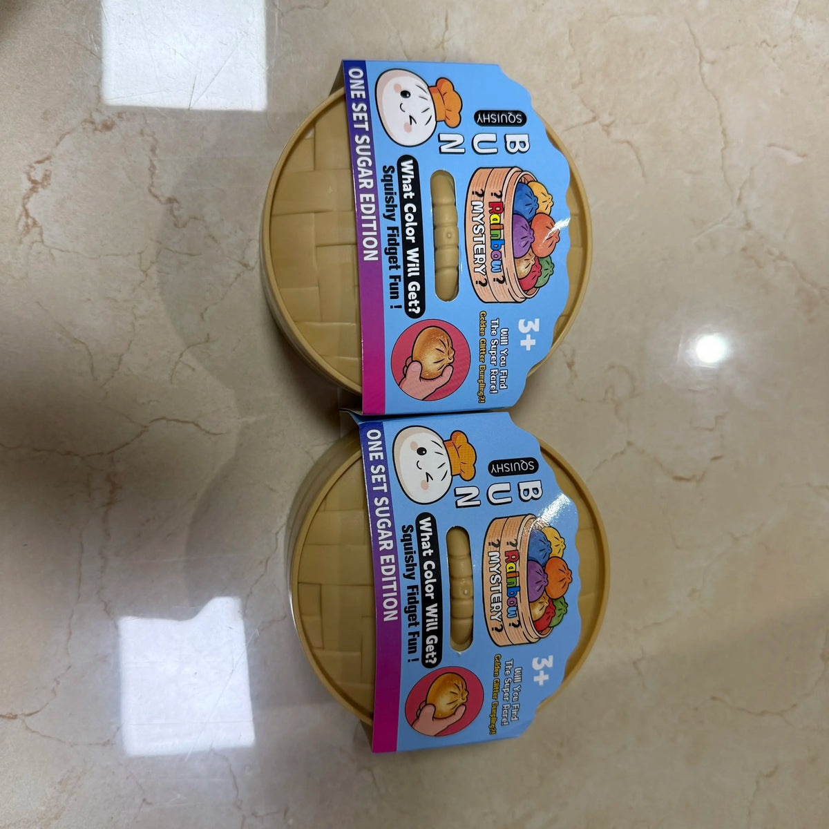 2026  New 8.5cm Glitter Dumpling Glitter Dumpling Squishy with Box Dumplings Sensory Squeeze Toy for Stress Relief S