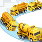 4 Pcs Small Construction Vehicles, Pull Back & Go Friction Powered STEM Toys for Toddlers, Travel Car Toys Age 3-5 Birthday Gift