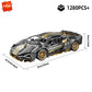 KAVOWORLD 1:14 Scale Supercar Building Blocks Set 1280PCS Black Gold Sports City Car Building Toy with Movable Tail Openable Cockpit DIY Construction Model Kit Perfect Birthday Christmas Gifts