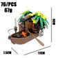 City Creativity Medieval Sailboats Drifting Raft Pirate Gunboat Desktop Ornaments Assemble Building Blocks Bricks Toys Gift