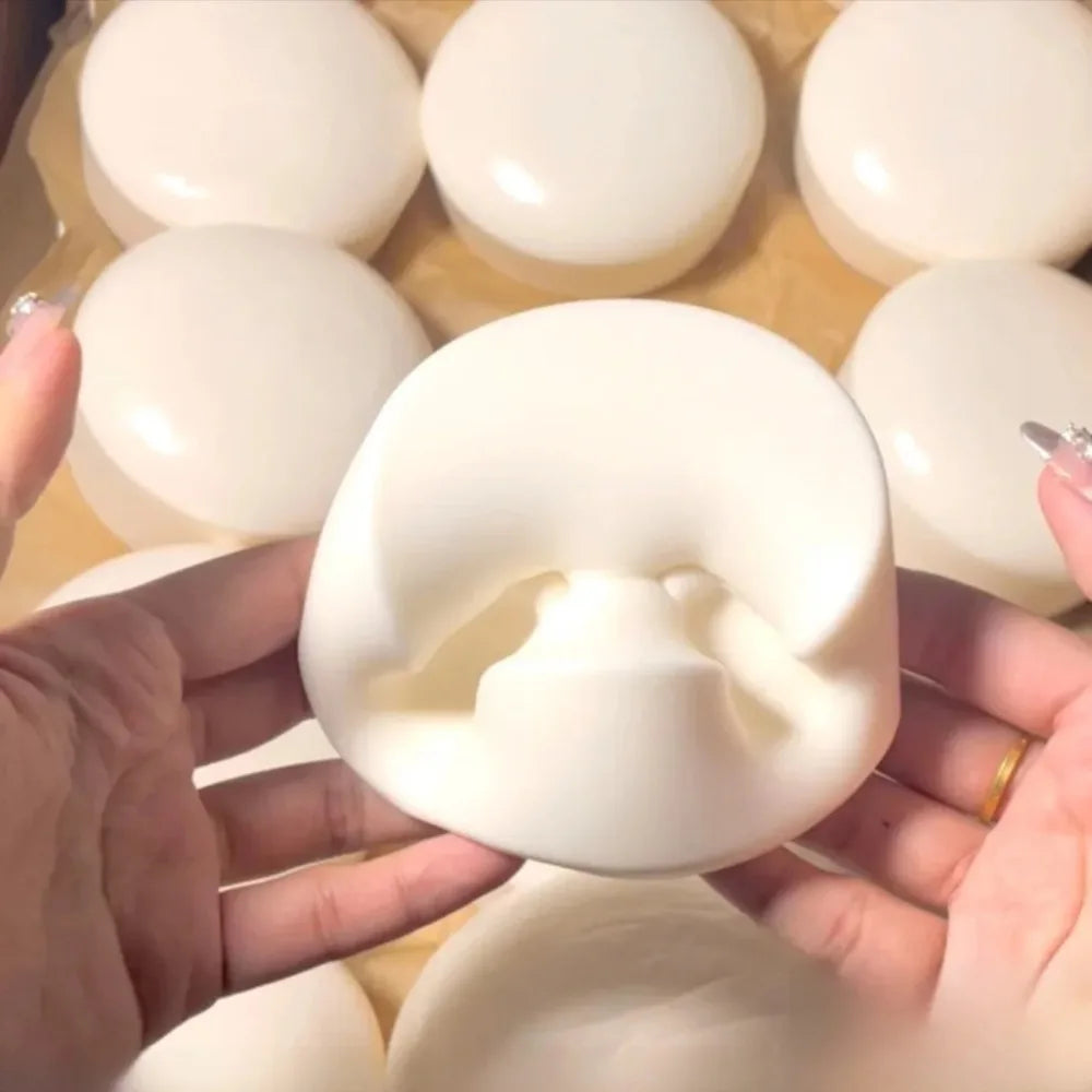 White Squishy Yogurt Cake Bread Squeeze Toy Soft Stress Relief Slow Rising Sensory Fidget Toys for Kids and Adults Relaxing Gift