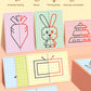 30 page children's grid symmetrical drawing toy focuses on fine motor skills writing and 4-color brush control training drawing