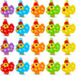 12Pcs Mini Colorful Animal Camel Frog Sheep Pop Fidget Toys Push Bubble Sensory Stress Relief Toy