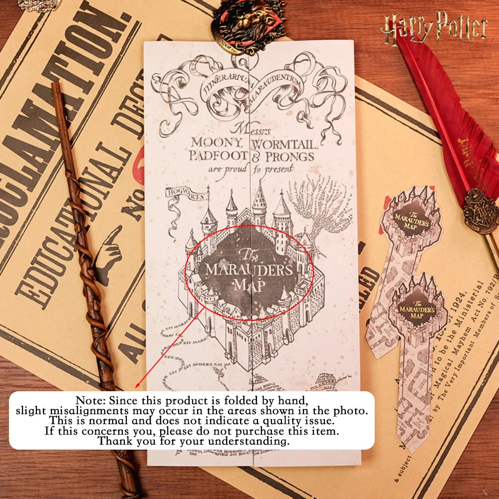 Harry Potter Map Magic Academy Hogwarts Theme HD Full Version Expandable Stereoscopic Magic Treasure Hunt Map Birthdays Gifts