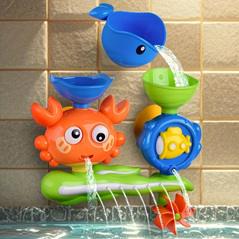 Baby Bath Toy Wall Sunction Cup Track Water Games Children Bathroom Monkey Caterpilla Bath Shower Toy for Kids Birthday Gifts