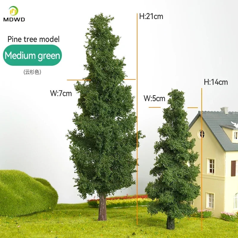 14/21cm Model Train Layout Wire Tree Model Simulation Tree Military Sand Table Material Handmade Diy Landscape Model Tree