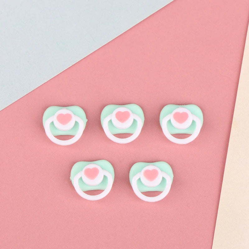 5Pcs Lovely Mini Doll Pacifier Play House Supplies Dummy Nipples For Doll Baby Dolls Kids Toy Baby Pacifier Accessories