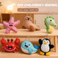 DIY Sewing Toys for Kids, Make Milk Tea Ocean Animal Plushie Craft Set Handmade Fabric with Holes and Threads Gifts