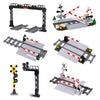 MOC Creative Expert City Train Traffic lights Railing Crossing Railway Express Bricks Building Blocks DIY Toys for Kids gifts