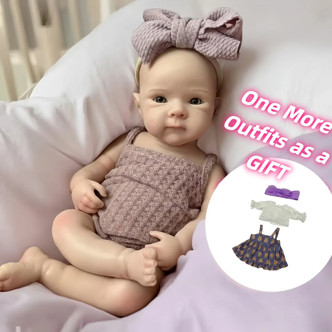 13Inch Waterproof Bettie Reborn Silicone Doll With 2 Sets Outfits Handmade Paint Skin Soft Touch Silicone Doll
