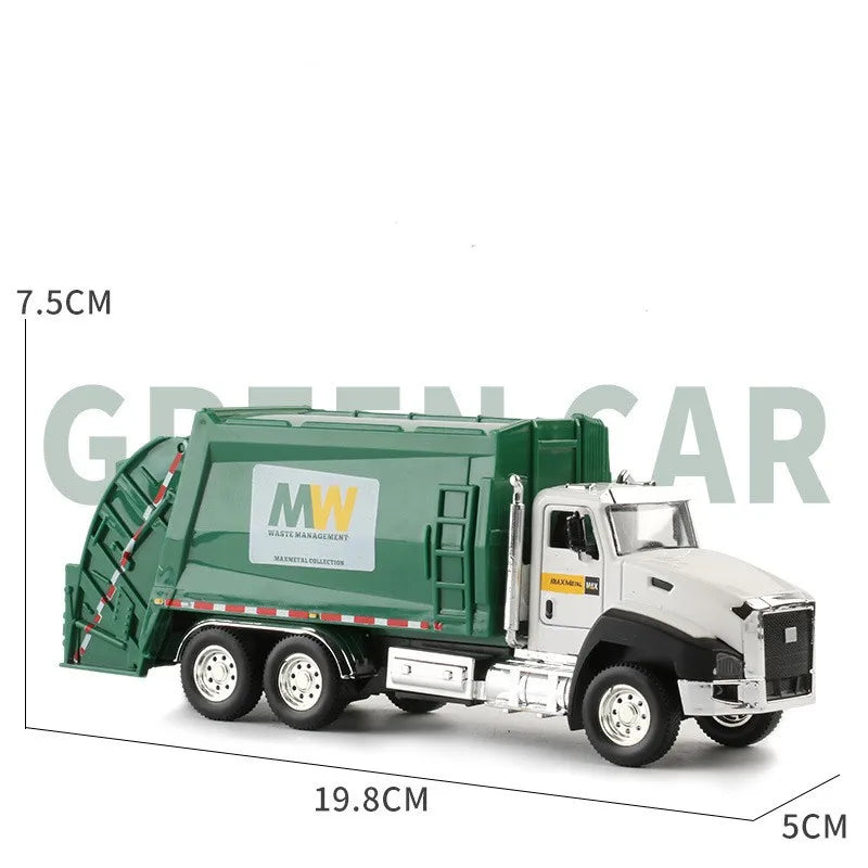 1:50 Alloy Truck Model Engineering Vehicle Excavator Bulldozer Head Dumper Truck Crane Tanker Toys For Children's Gifts