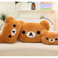 Cute Rilakkuma Big Head Plush Pillow Large Size Soft Stuffed Toy Cushion Bedroom Sofa Decor Unisex Birthday Gift For Adult