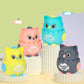 Classic Wind Up Interactive Owl Shaped Press Mechanical Sliding Toys for Boys Girls Birthday Xmas Gift