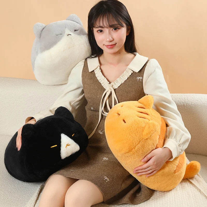 45cm Stuffed Lovely Cat Plush Toys Cute Kitten Pillow Siamese Cat Orange Cat Plush Cushion Room Decorate Birthday Gift