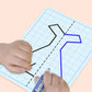 30 page children's grid symmetrical drawing toy focuses on fine motor skills writing and 4-color brush control training drawing