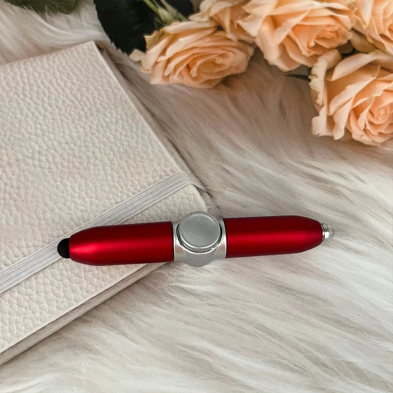 Multi-function Gyroscope Pens Decompression Toy Gyro Spinner Light Fidget Toy Pen With Relief Stress Led Adult Finger Ballpoi